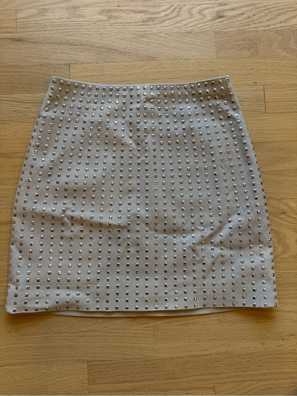 H&M Light Gray Studded Mini Skirt